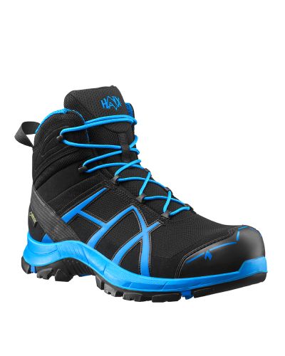 Black Eagle Safety 40.1 Mid on metallivaba kerge turvaninaga tööjalanõu. Pahkluuni ulatuv jalatsi tald on vastupidav õlile ja bensiinile.